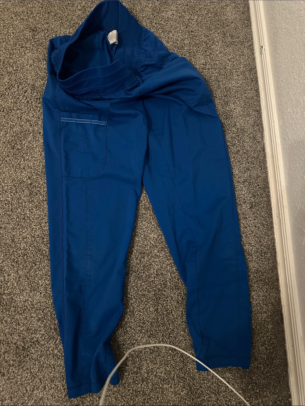 Women’s Blue Elastic Waist Utility Pants